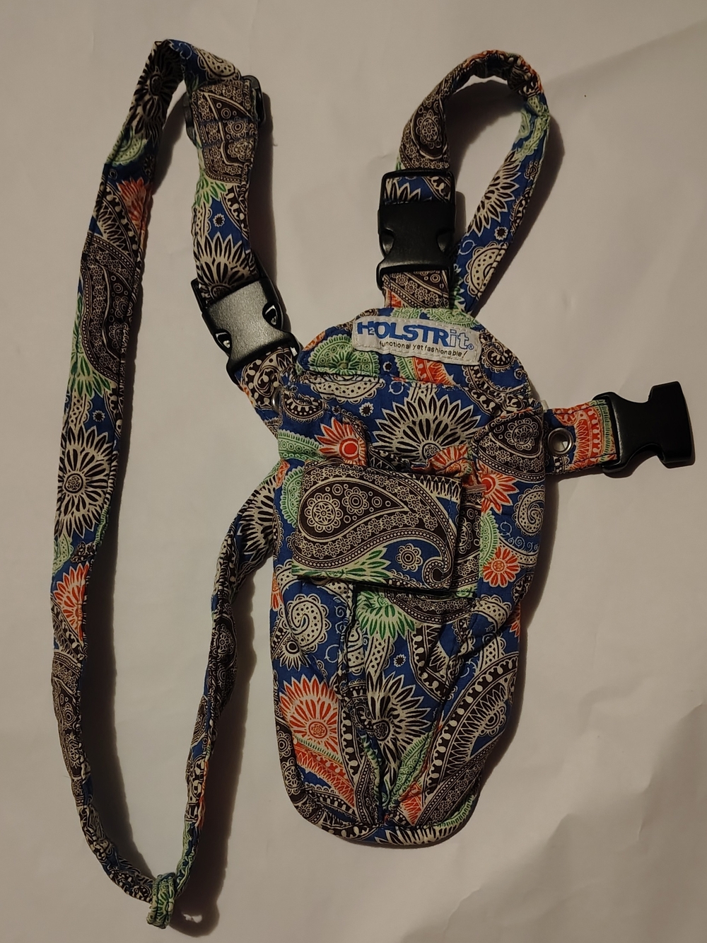 Holstrit Quilted Floral Paisley Crossbody Holster Bag For Water Bottles
